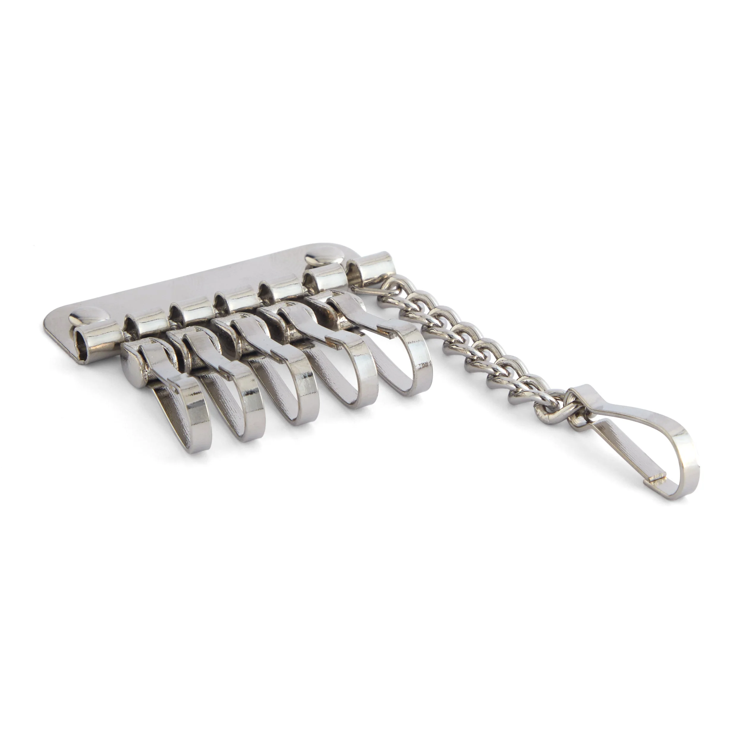 6 Hook Key Organizer Plate with Chain - Image 2