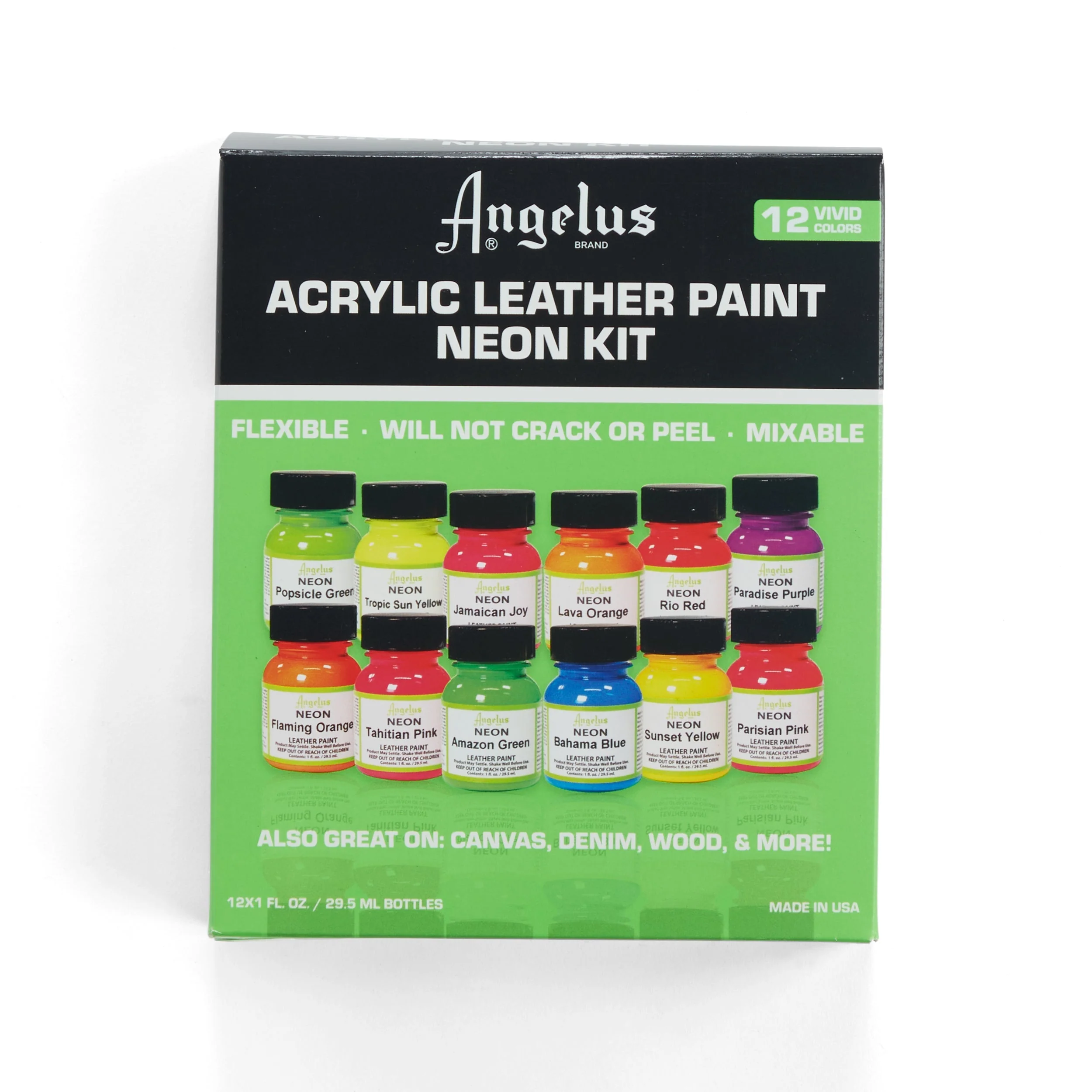 Angelus Neon Leather Paint Set - Image 4