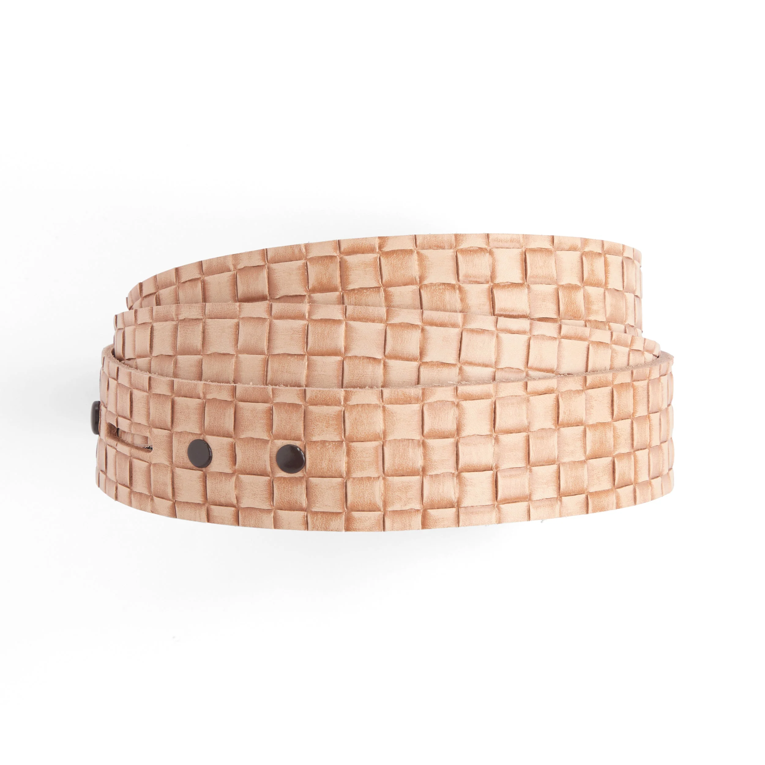 Basket Check Embossed Belt Blank - Image 2