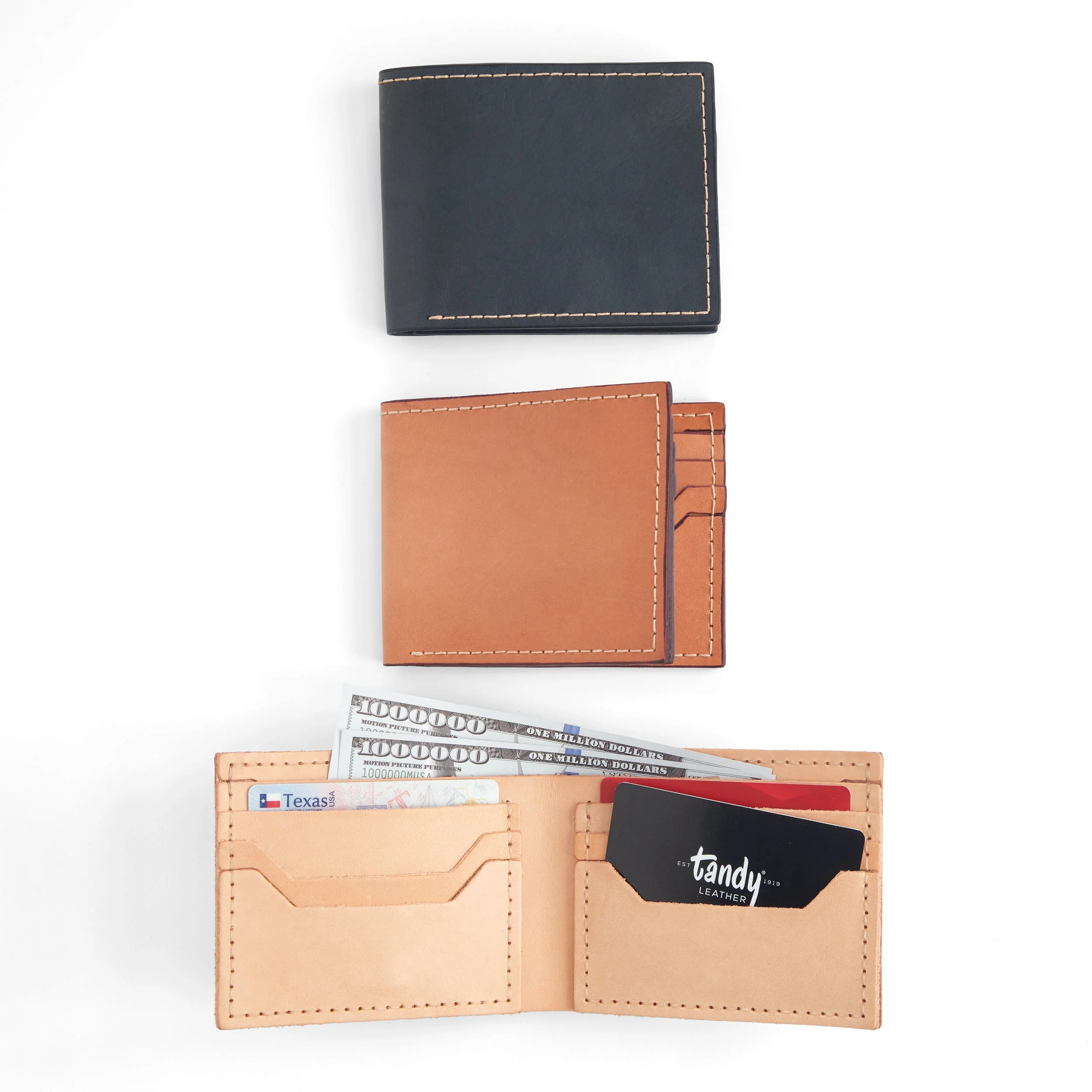 Classic Bifold Wallet Leather Pack of 10 - Image 2