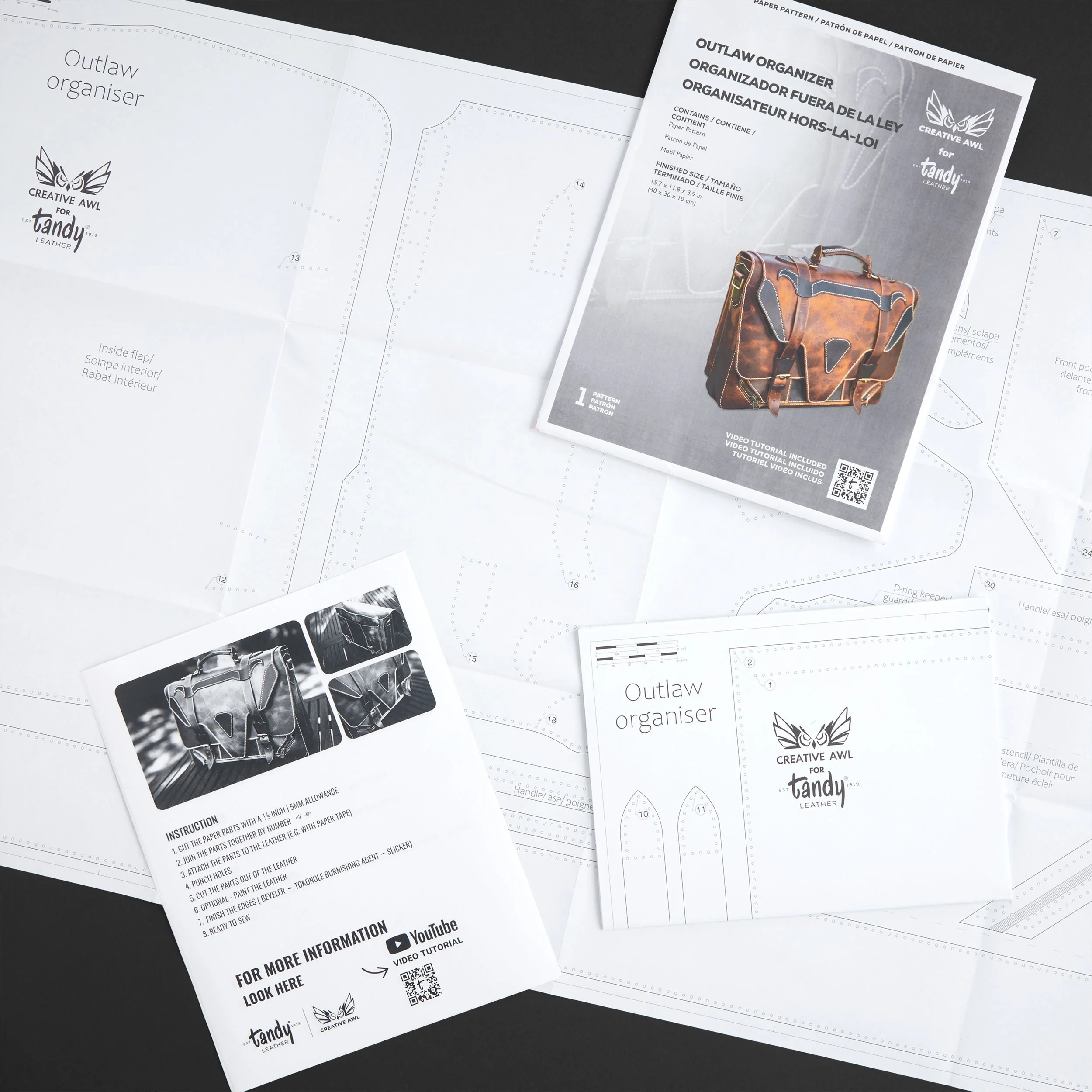 Creative Awl Outlaw Organizer Brief Paper Pattern - Image 3