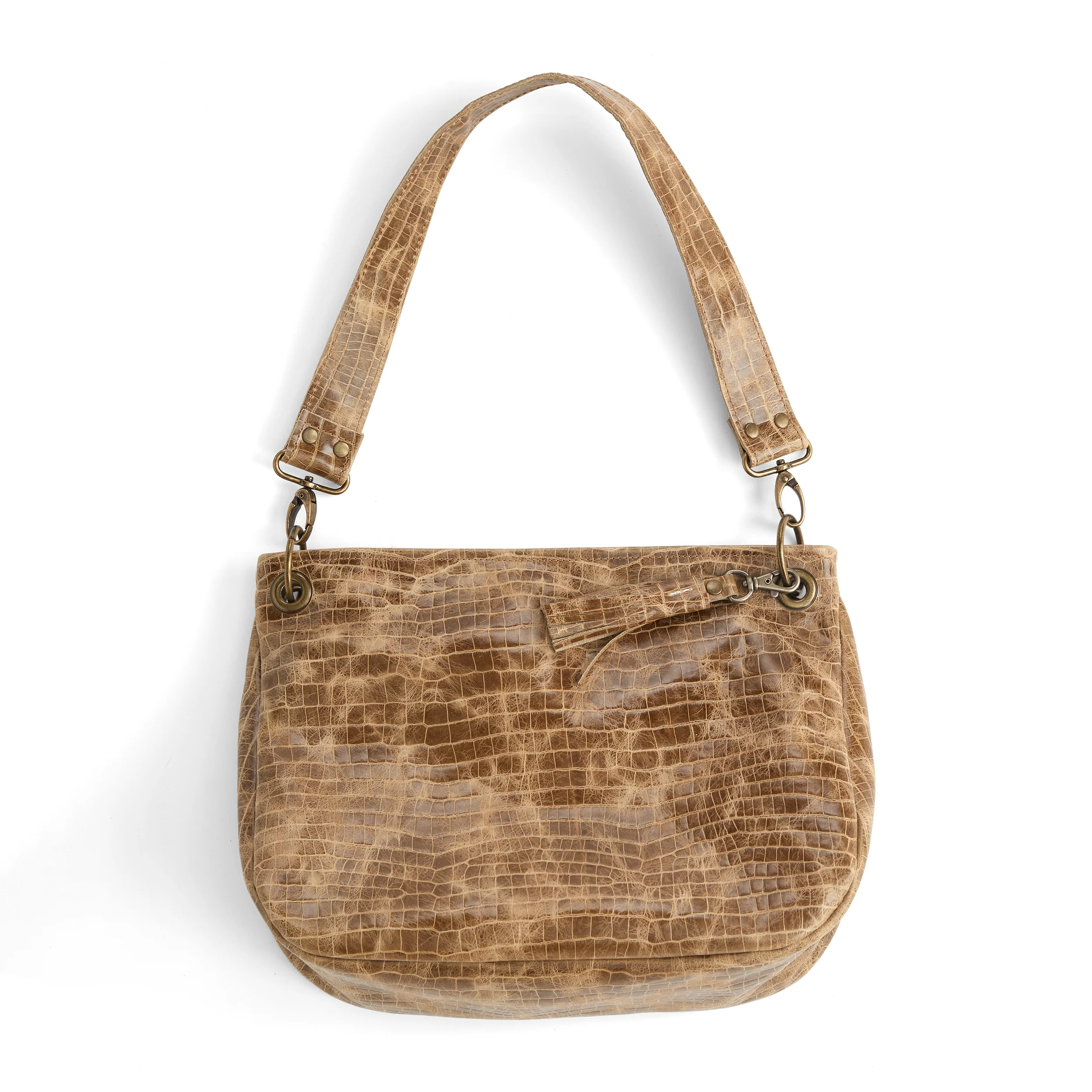 Croco Embossed Side Taupe - Image 6