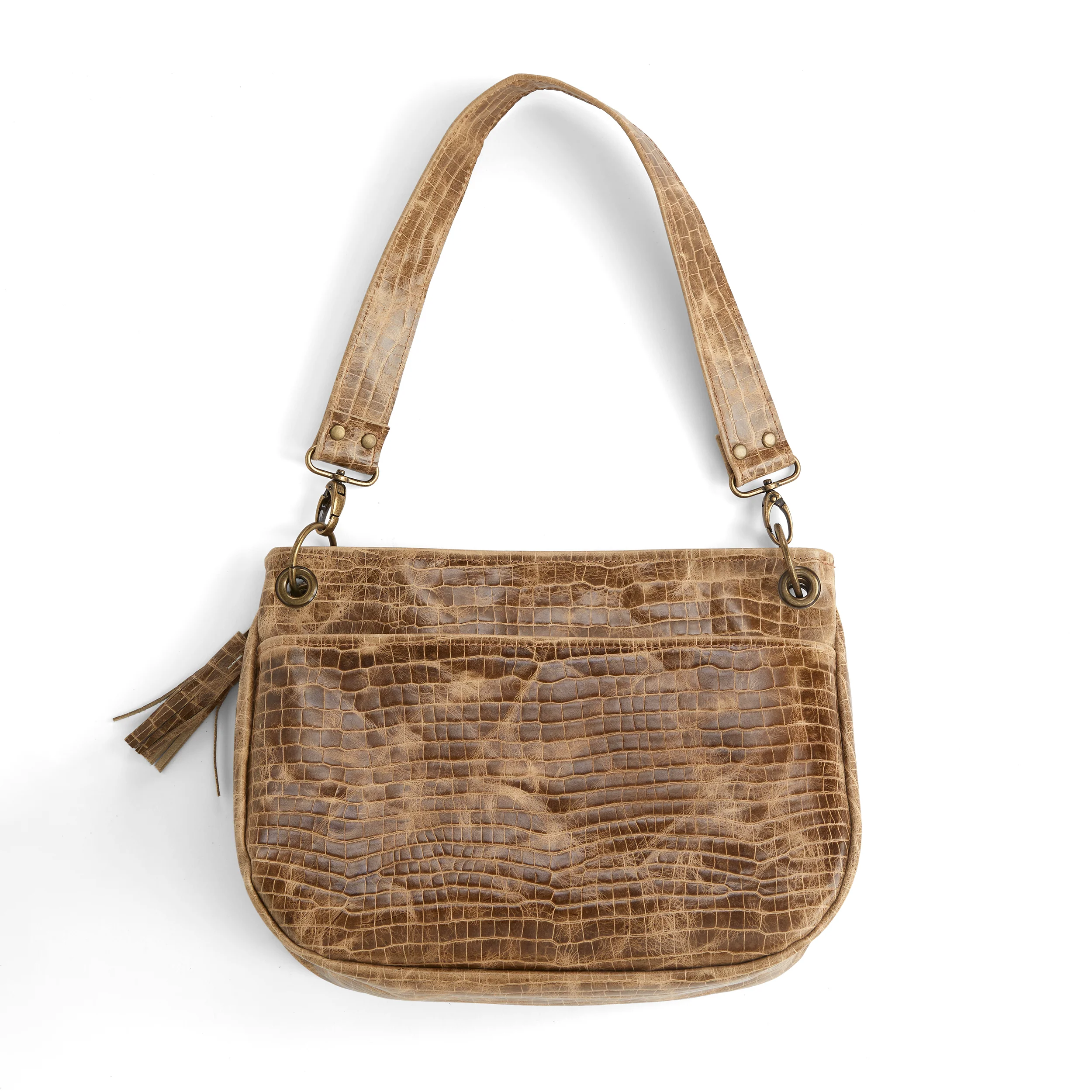 Croco Embossed Side Taupe - Image 7