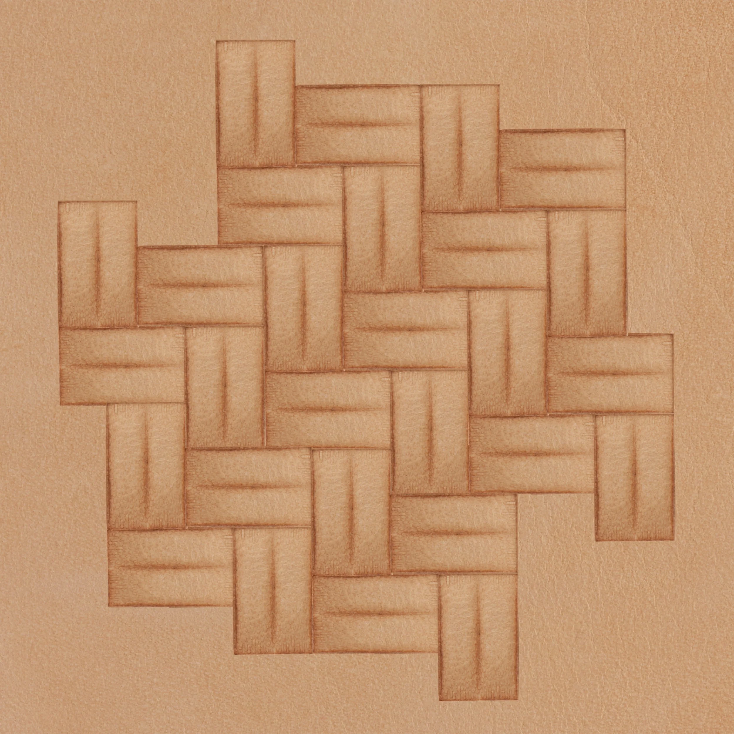 Double Stacked Basketweave Brass Stamp - Image 2