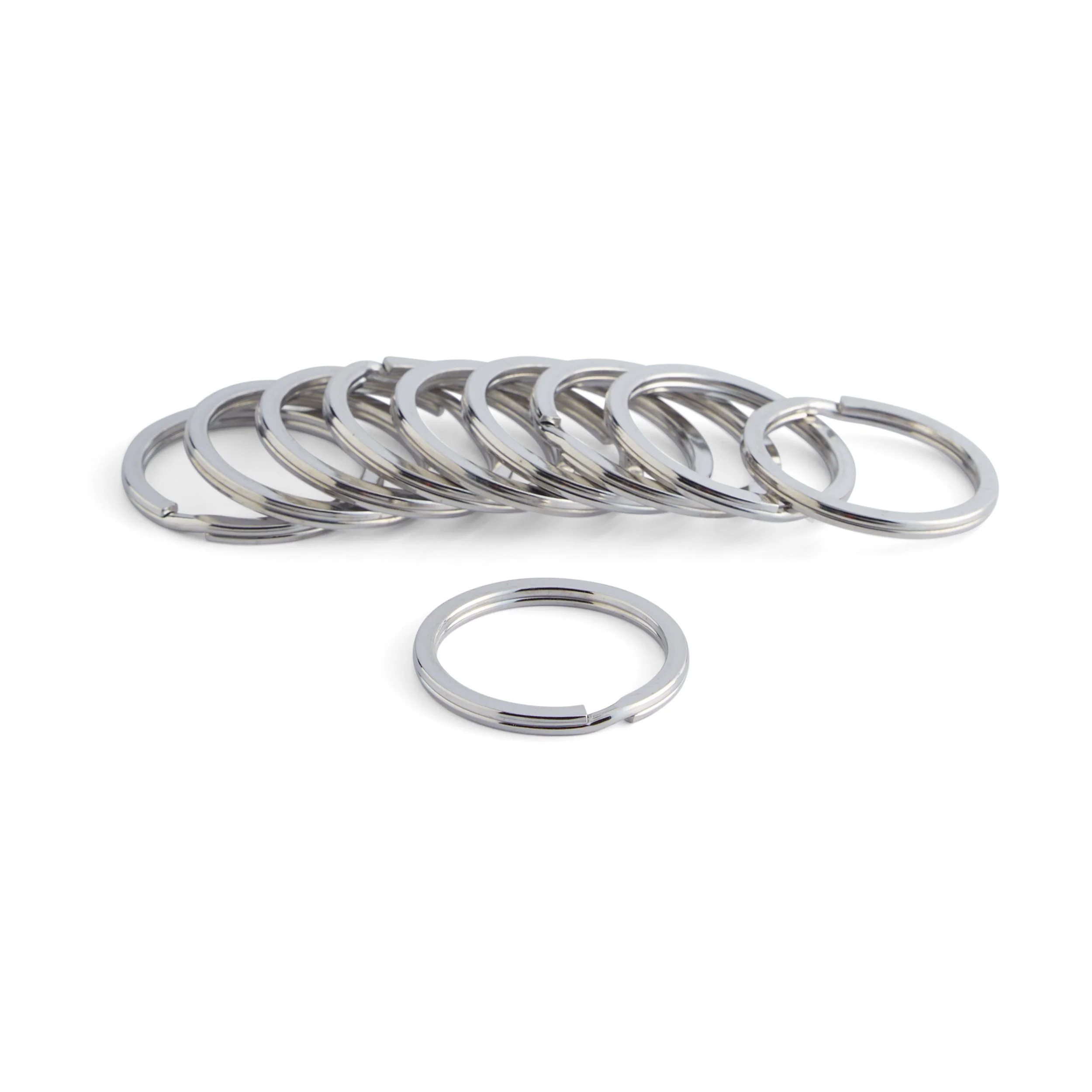 Flat Key Ring Nickel Free Plate 10 Pack - Image 2