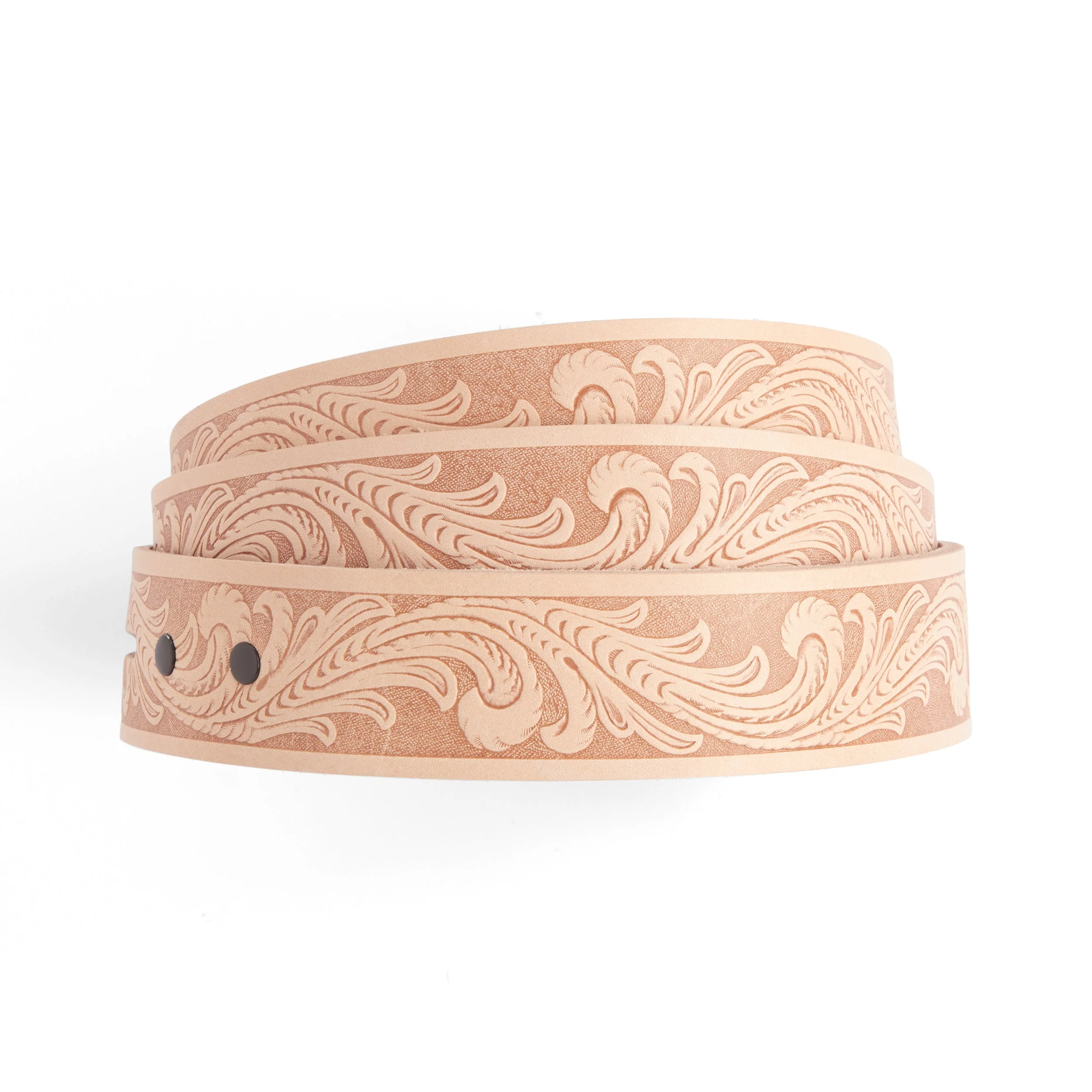 Floral Vine Embossed Belt Blank - Image 2