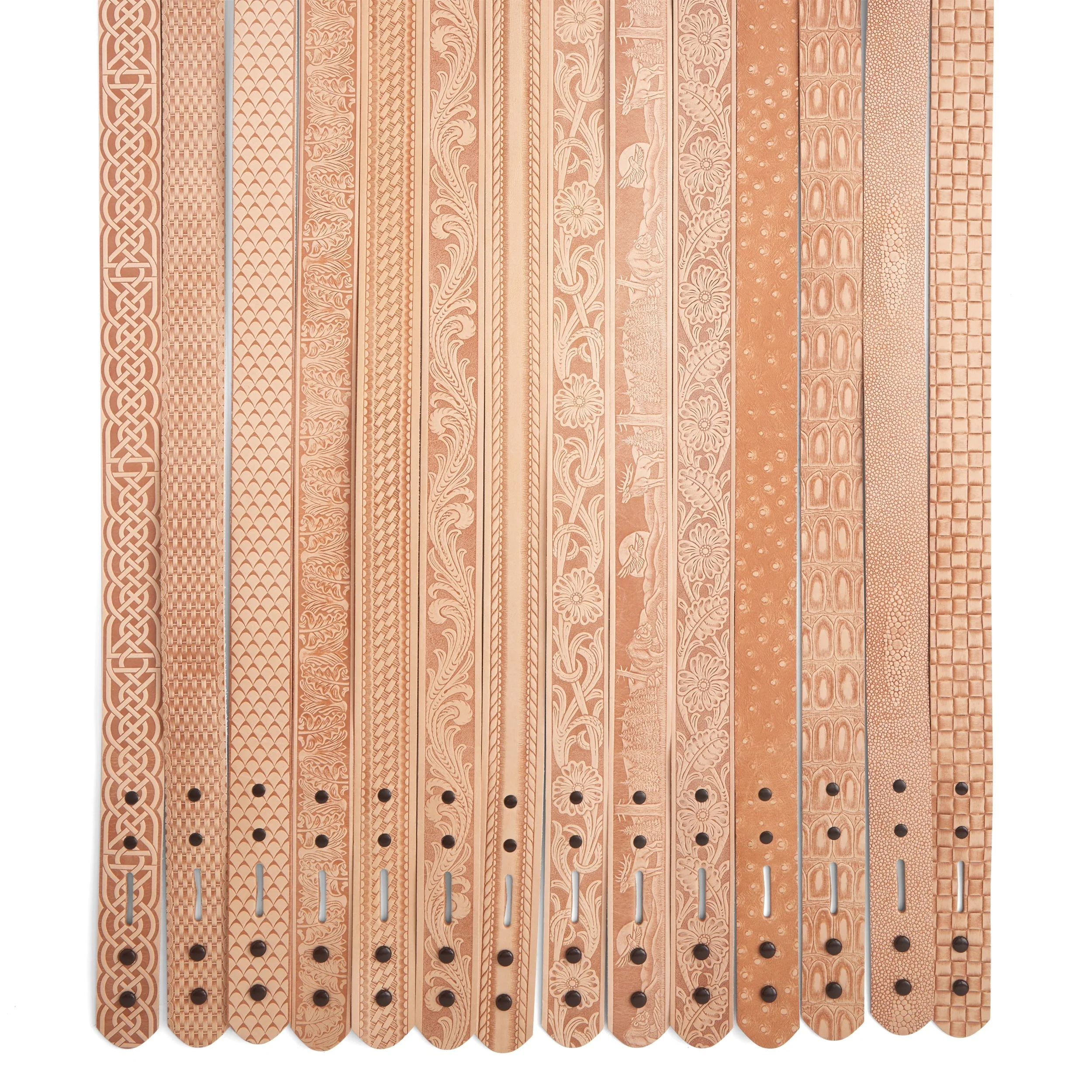 Floral Vine Embossed Belt Blank - Image 3
