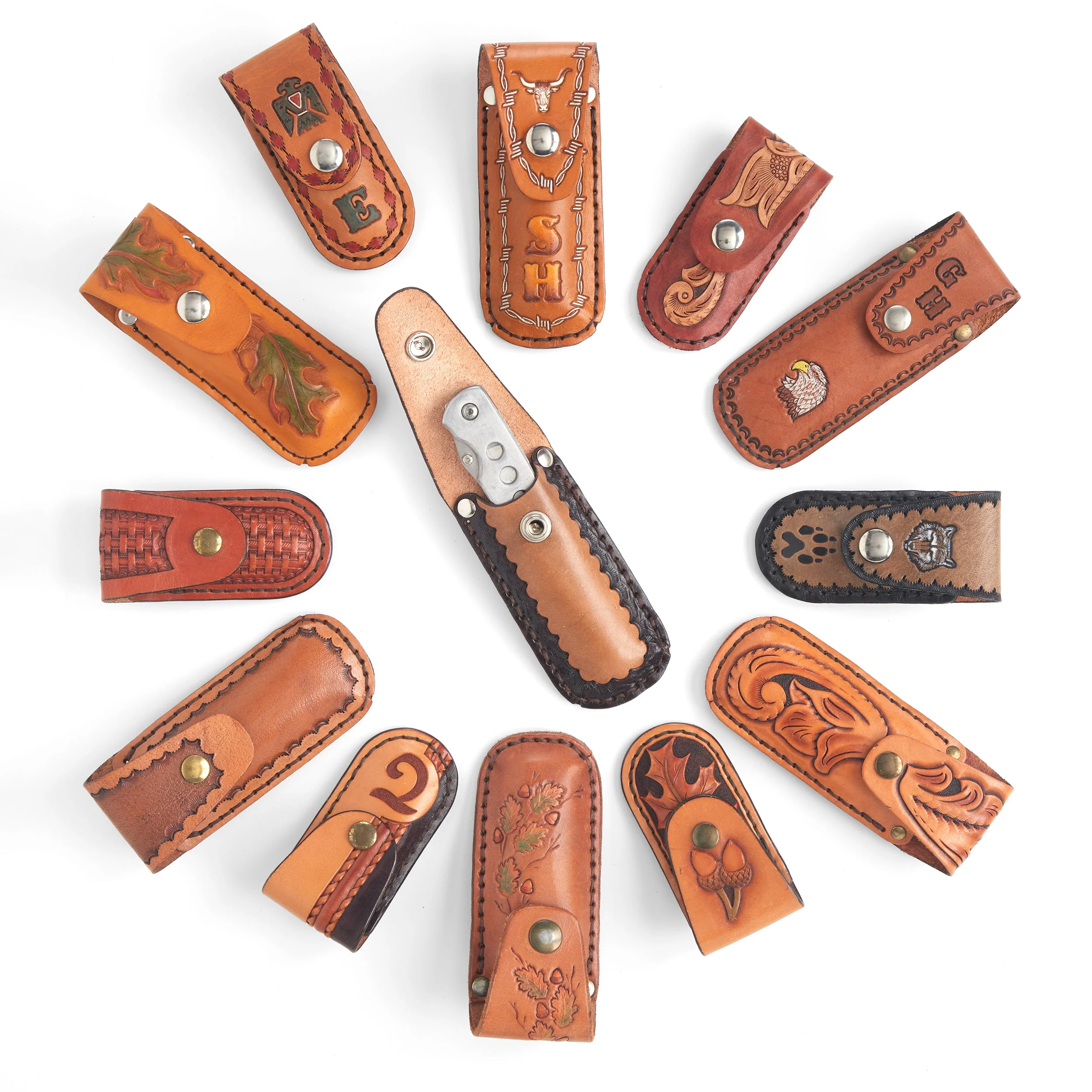 Folding Knife Pouch Leather Pack of 10 - Image 8