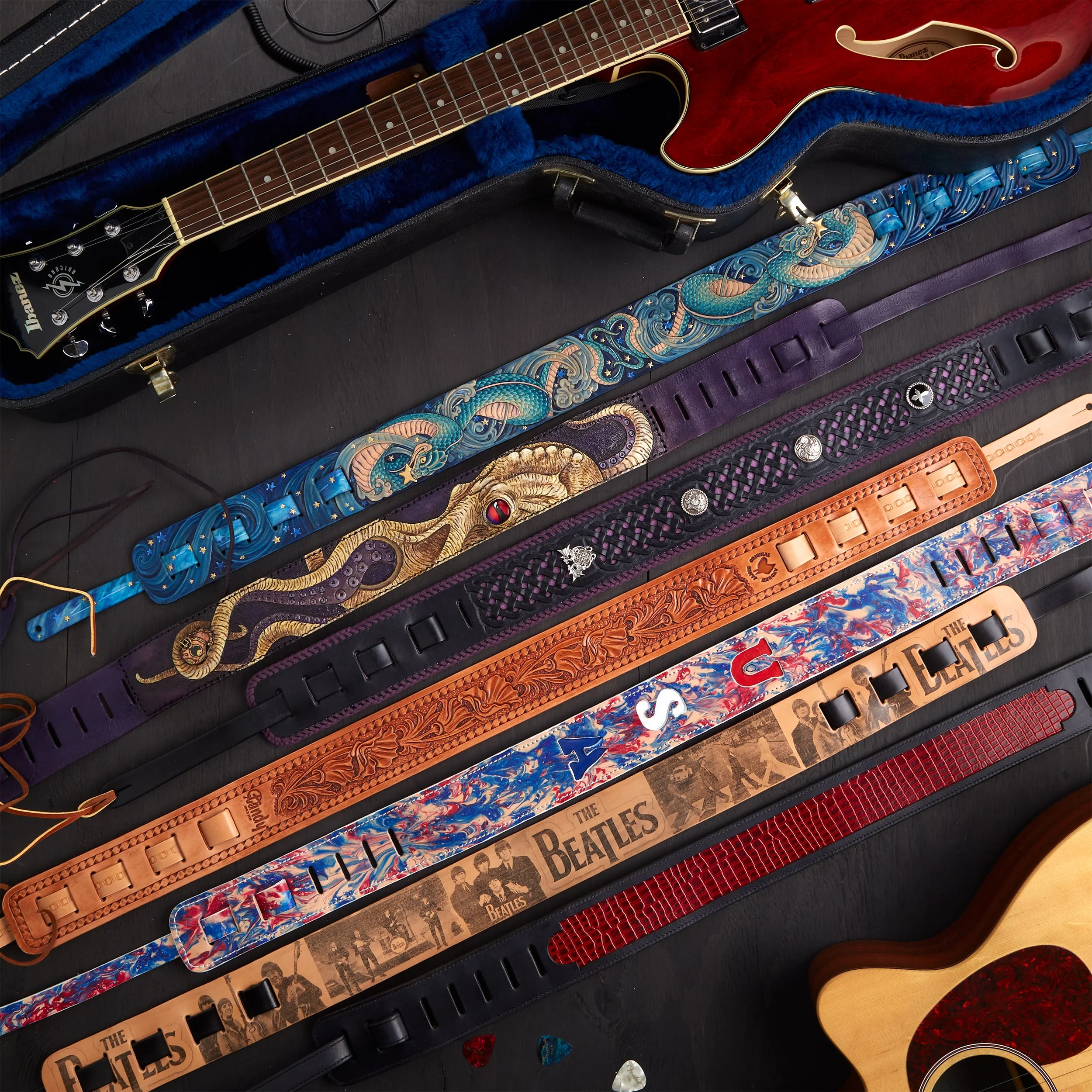 Guitar Strap Leather Pack of 10 - Image 6