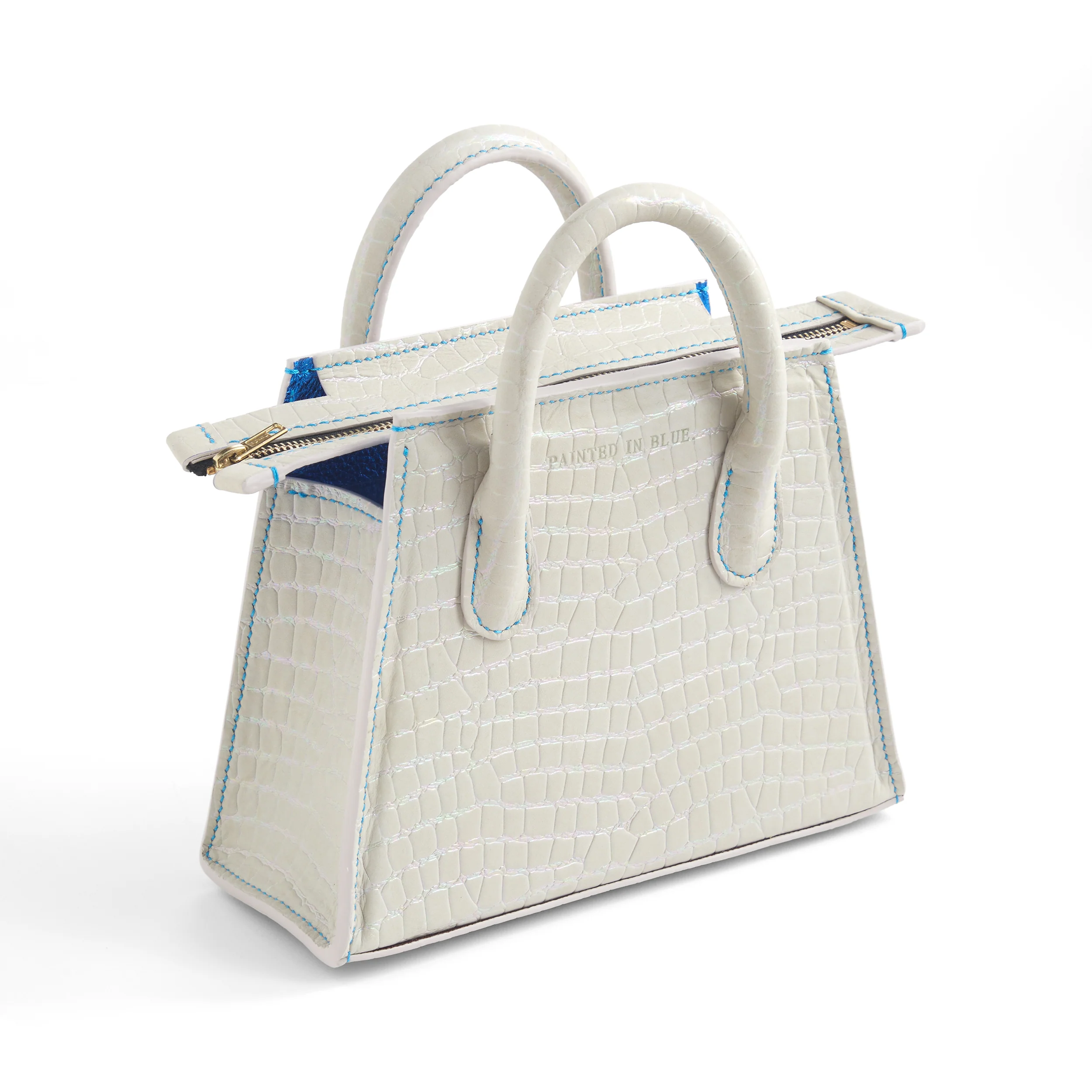 Italian Croco Embossed Iridescent Side - FINAL SALE - Image 4