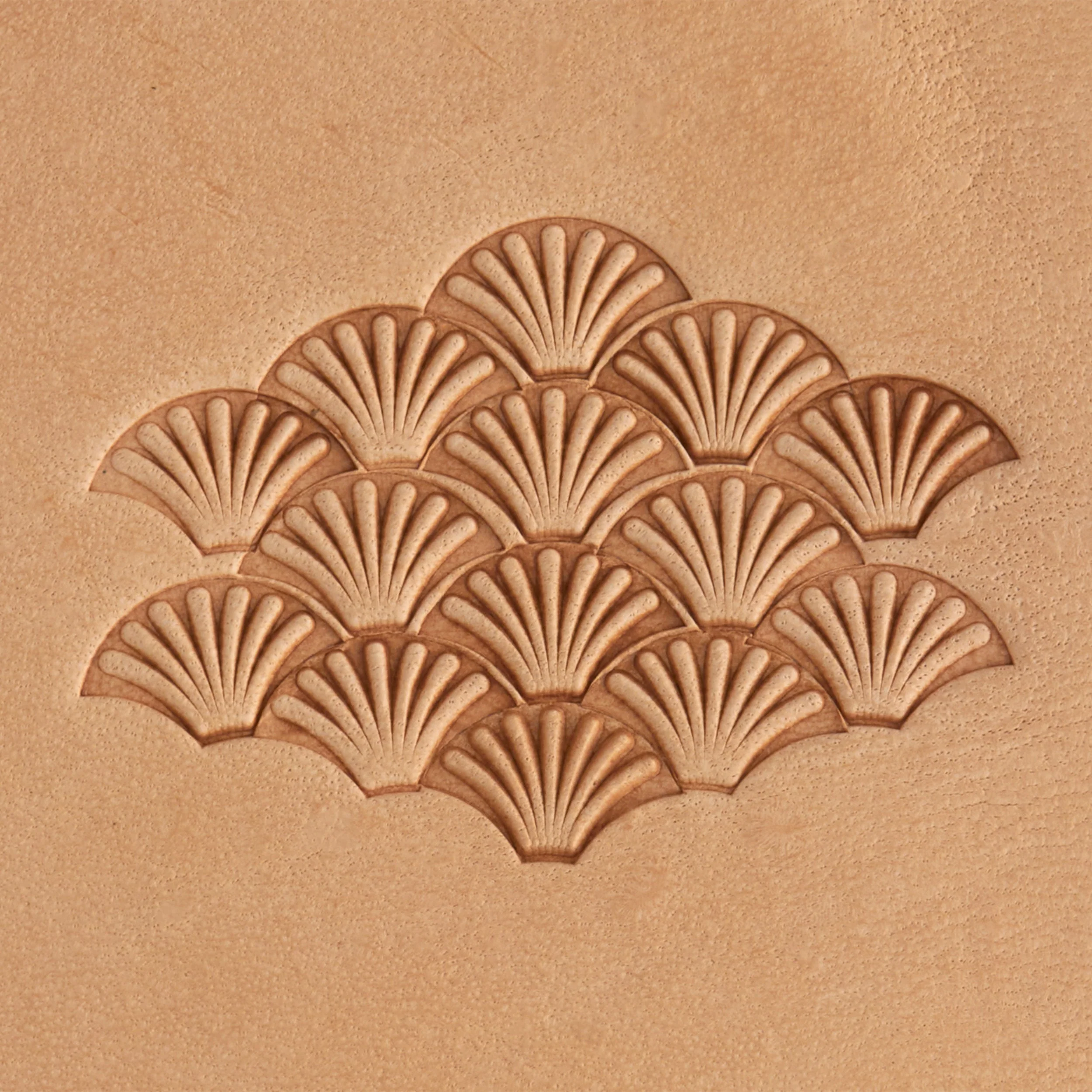 Lined Shell Brass Stamp - Image 2