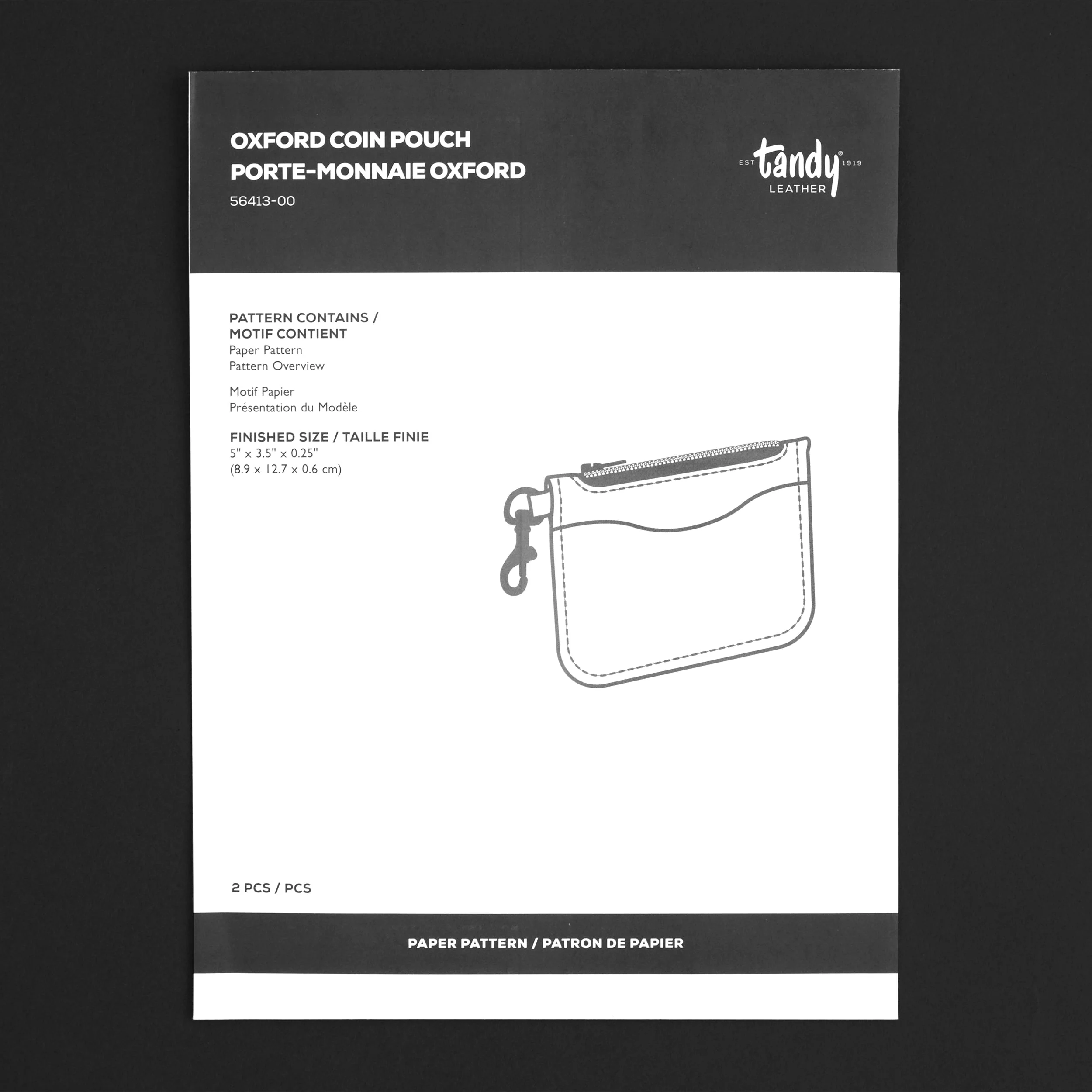 Oxford Coin Pouch Paper Pattern - Image 3