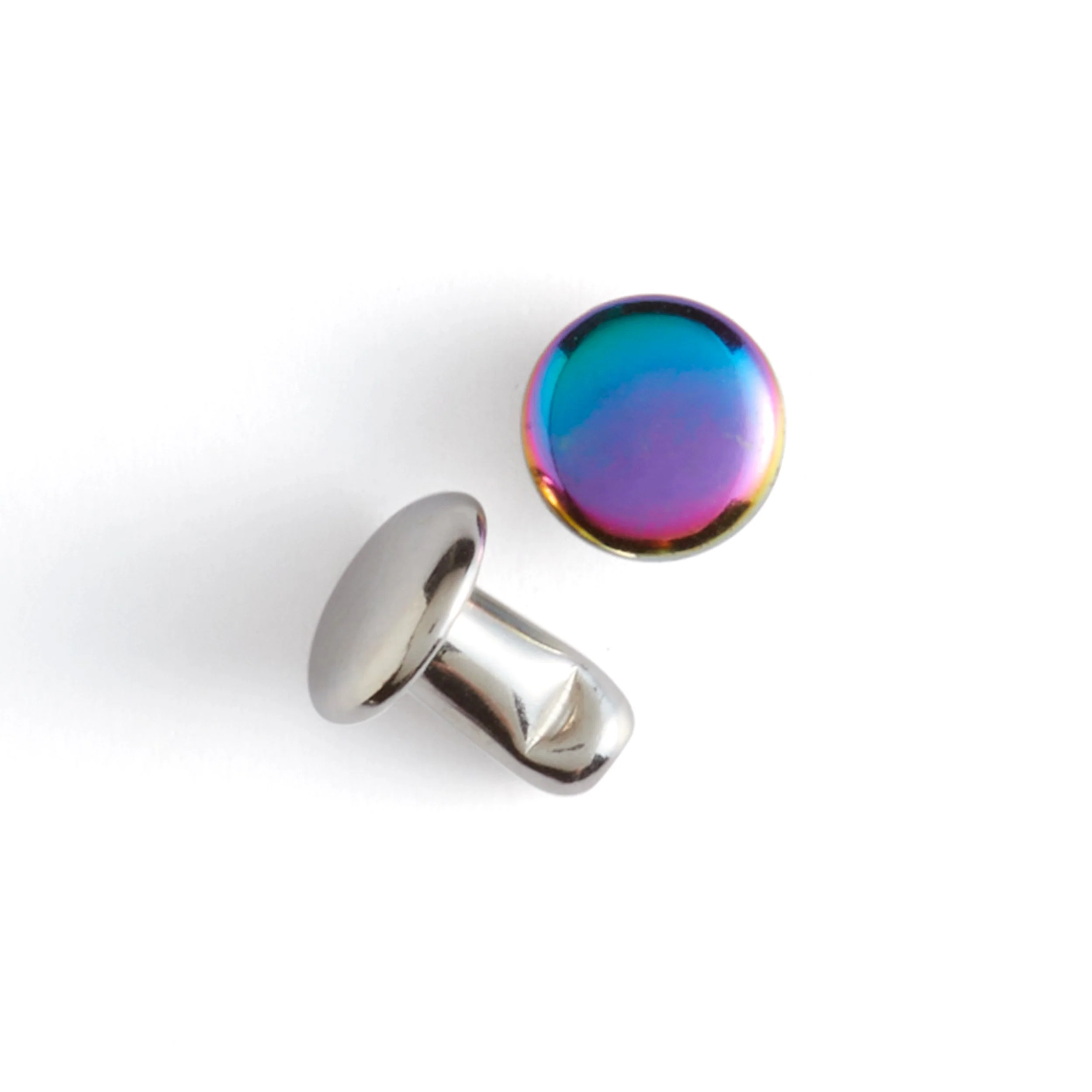 Rainbow Plate Double Cap Rivets 20 Pack - Image 2
