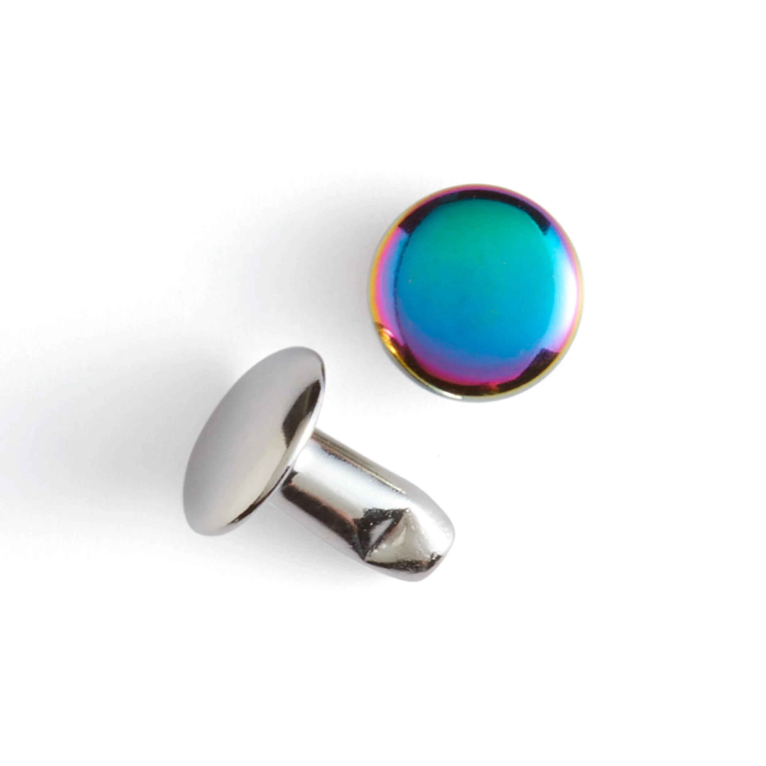 Rainbow Plate Double Cap Rivets 20 Pack - Image 3