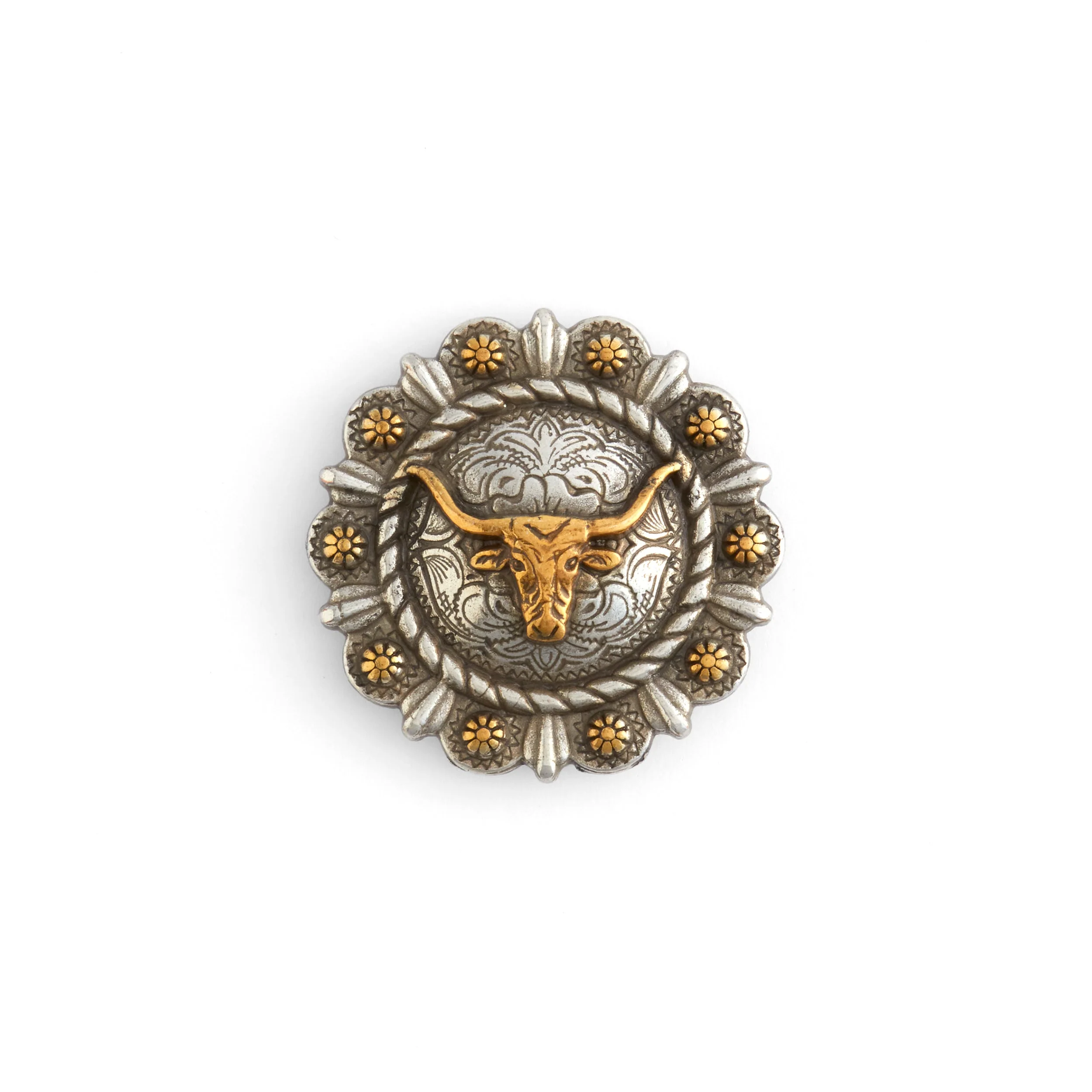 Roped Berry Round Conchos With Center Motif - Image 3