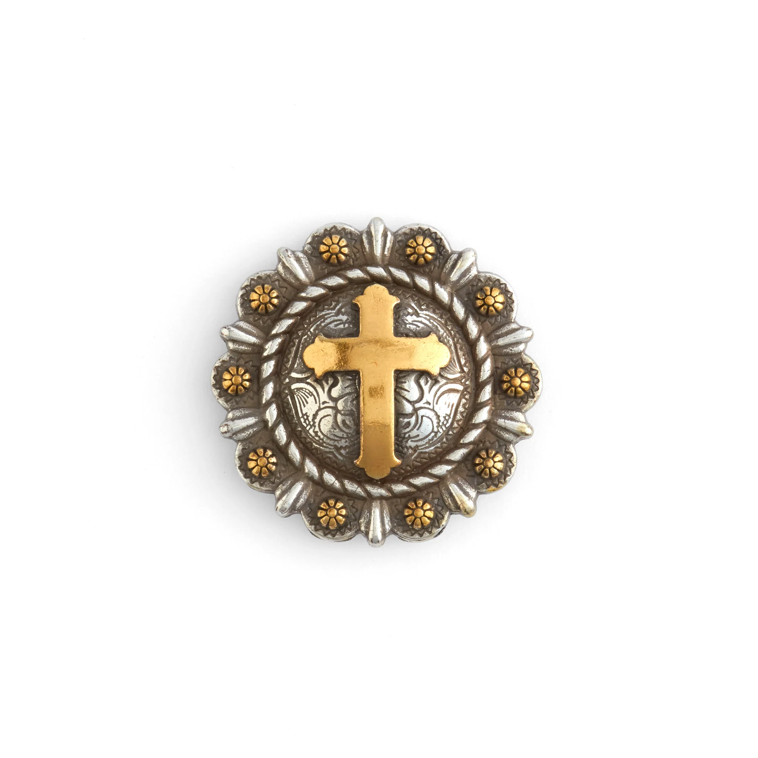 Roped Berry Round Conchos With Center Motif - Image 4