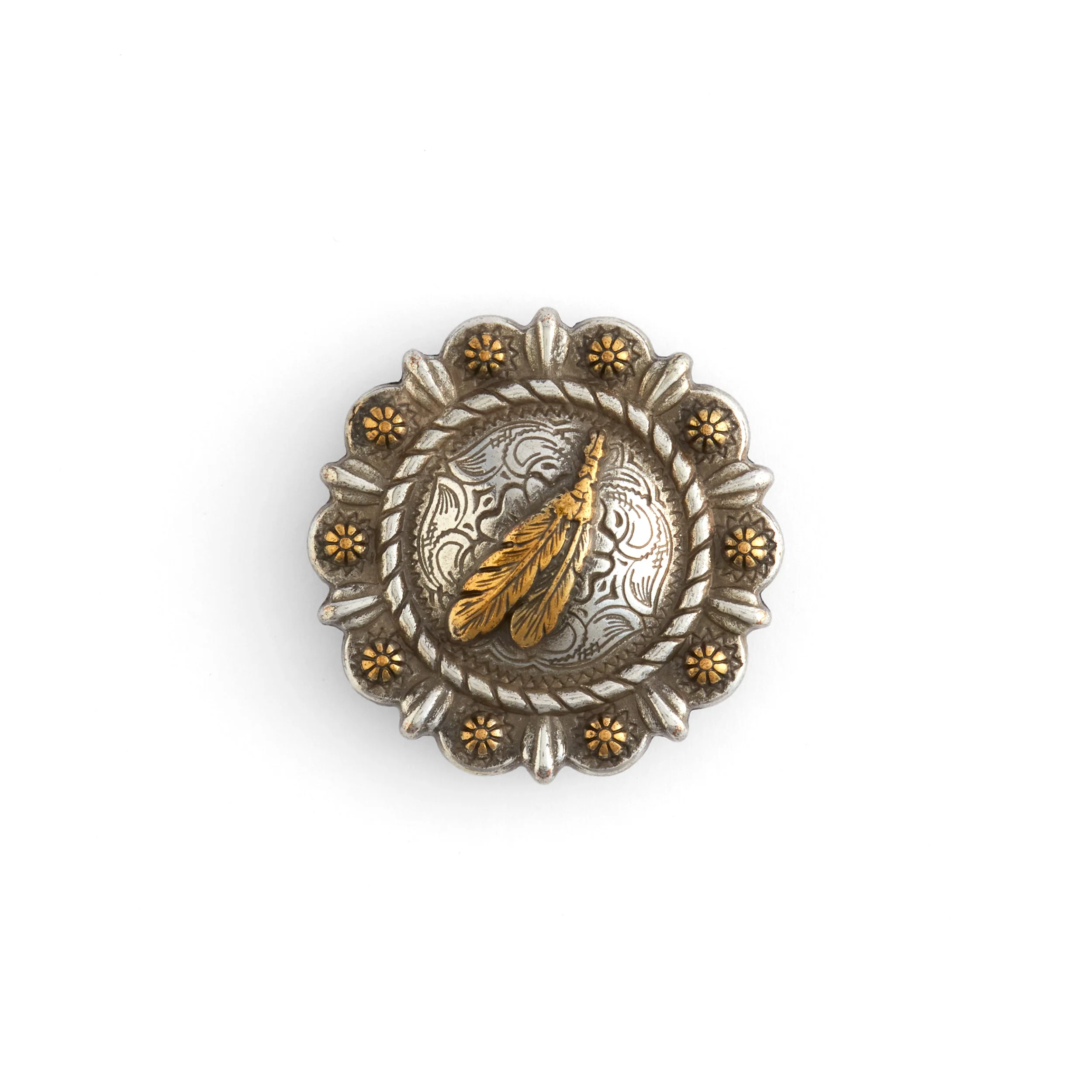 Roped Berry Round Conchos With Center Motif - Image 5