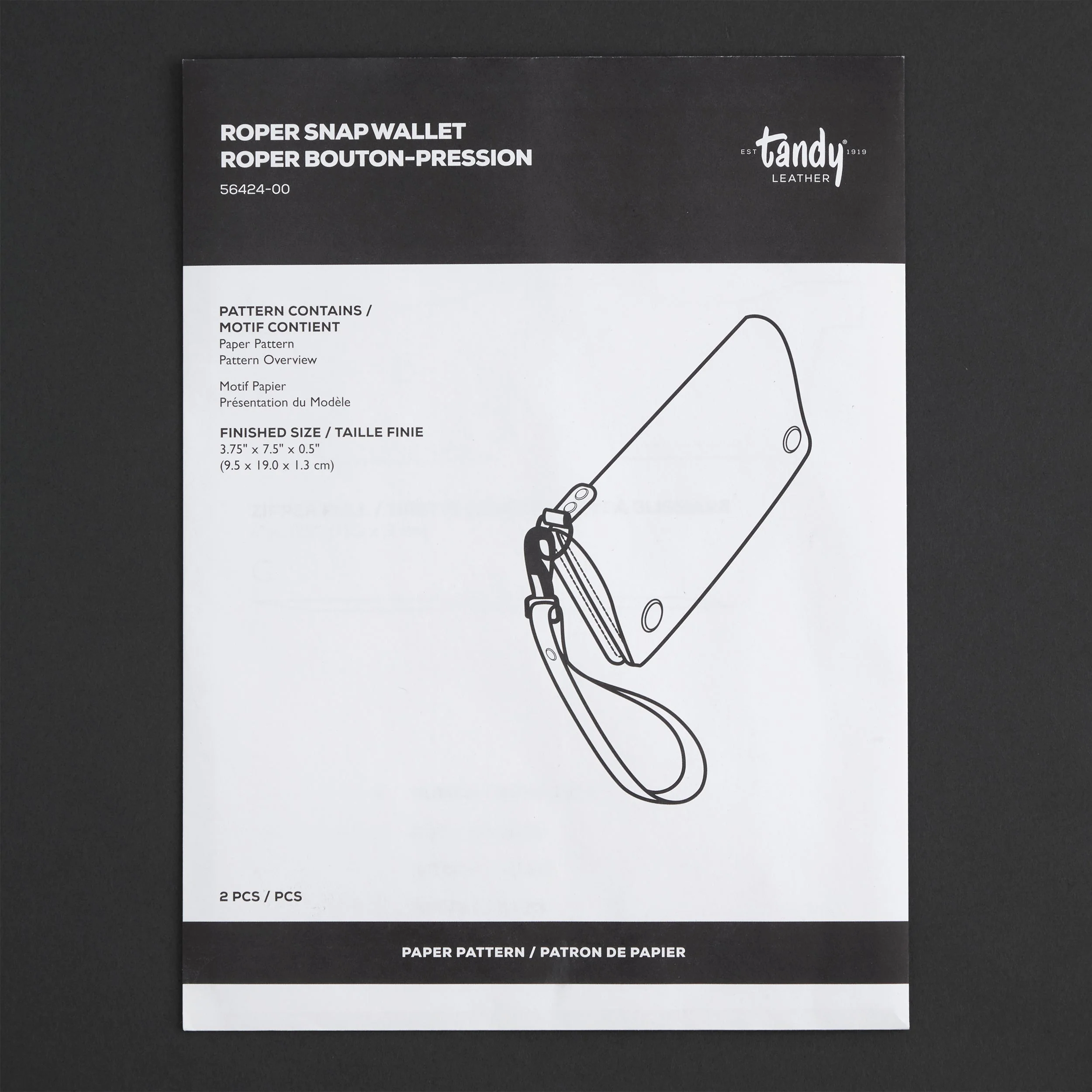 Roper Snap Wallet Paper Pattern - Image 6