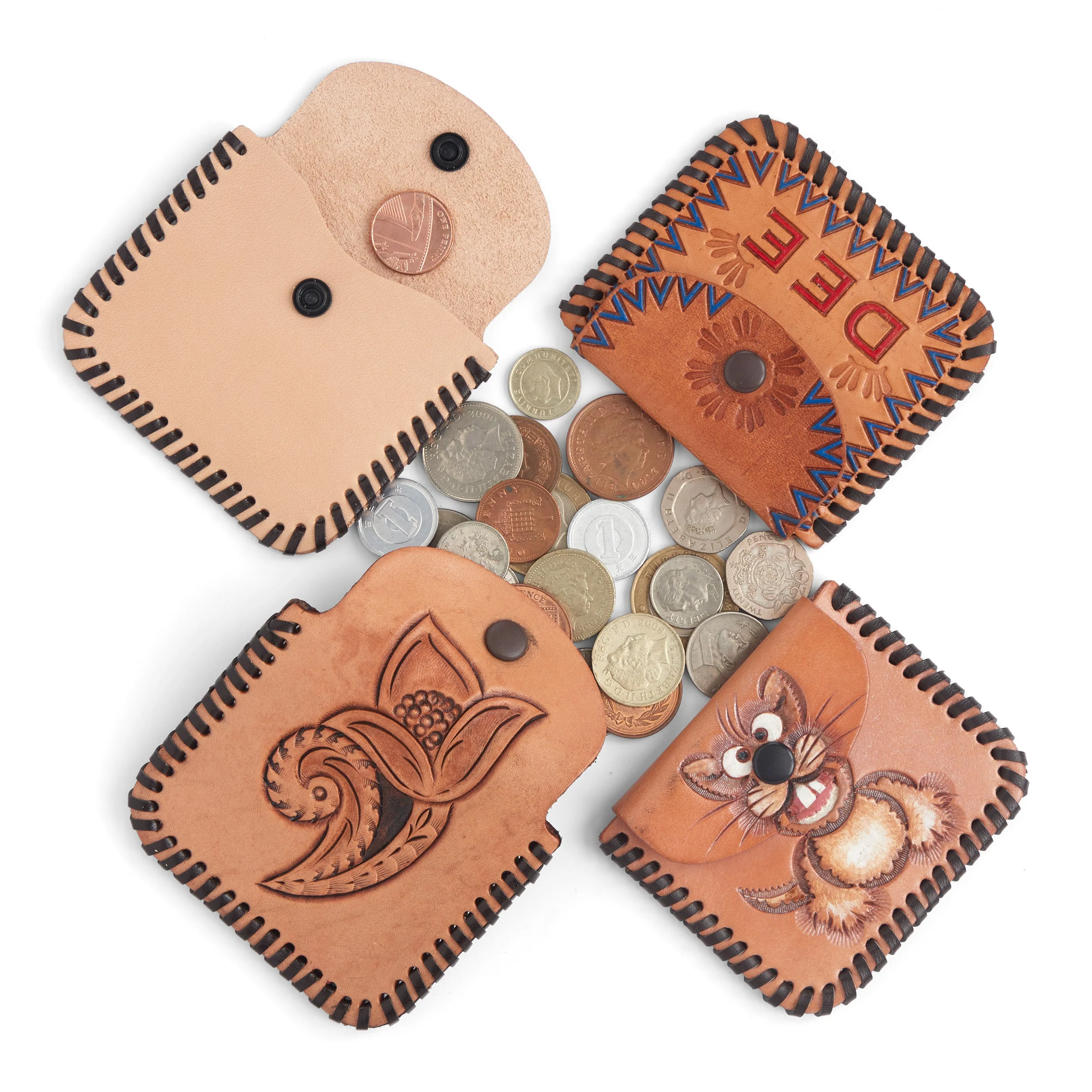 Small Change Coin Purse Leather Pack of 10 - Image 8