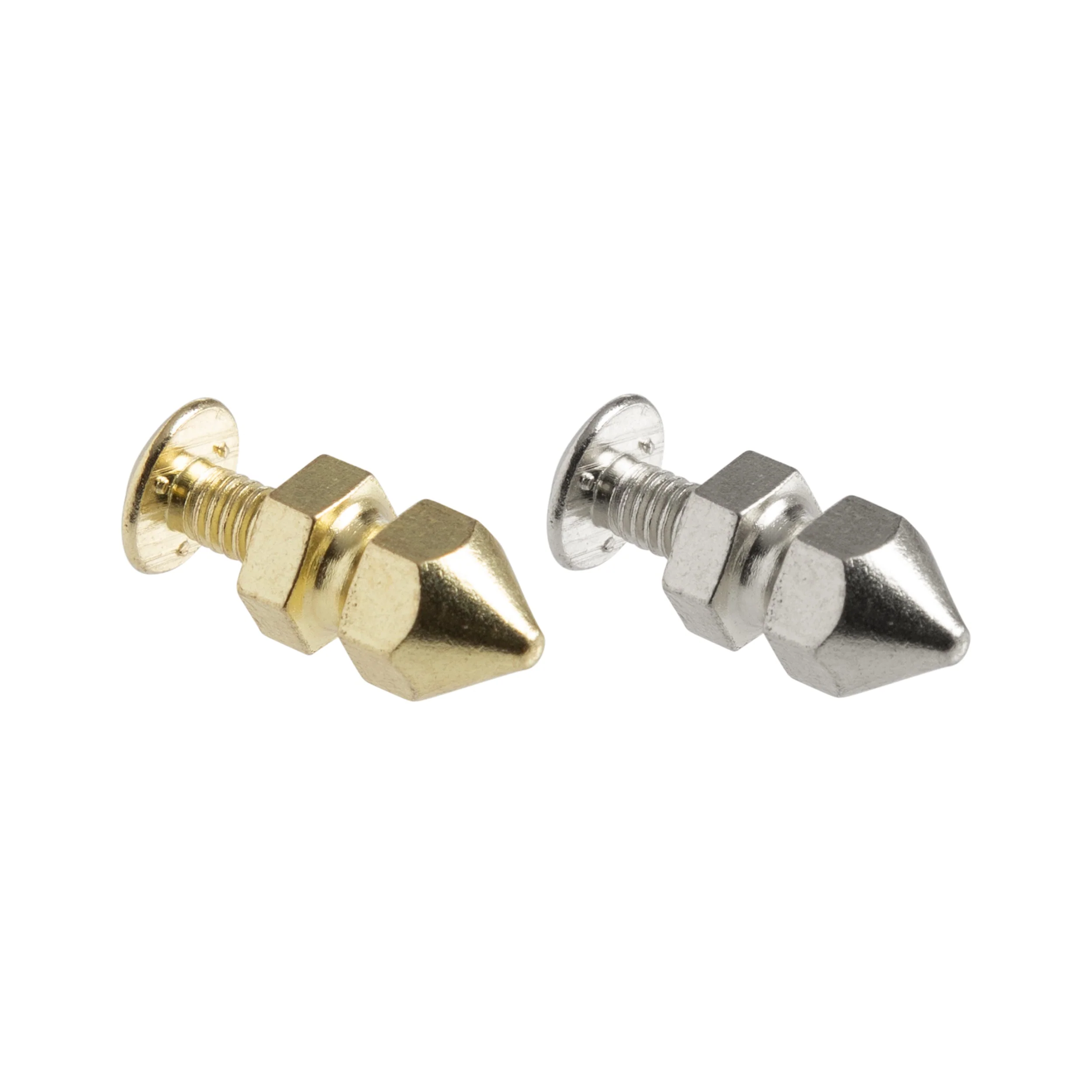 Solid Brass Spiked Rivet Screwback 10 Pack - Image 2