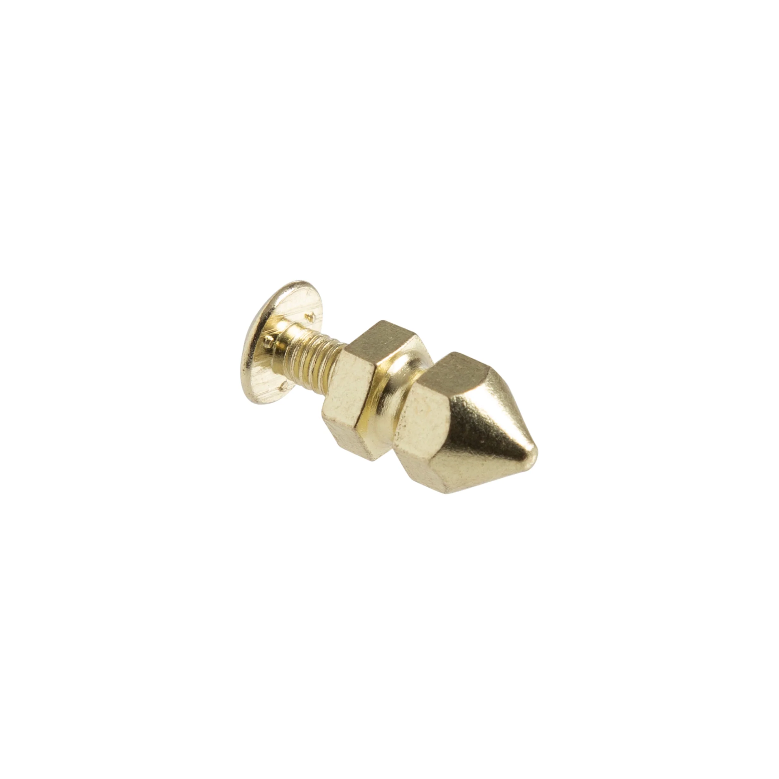 Solid Brass Spiked Rivet Screwback 10 Pack - Image 4