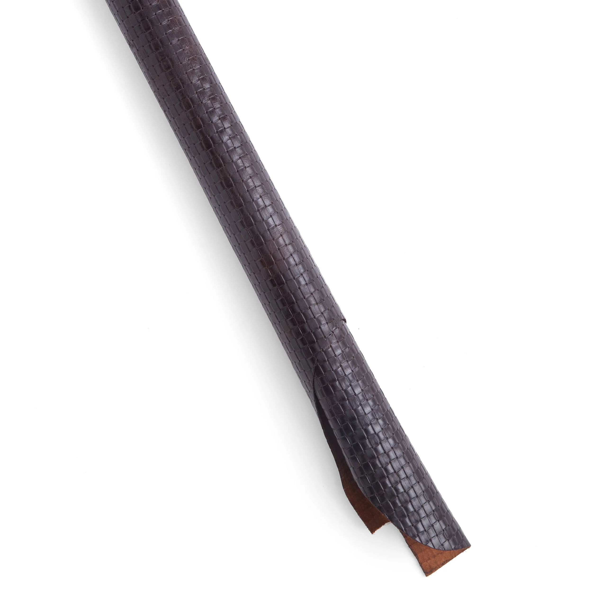 Woven Embossed Veg-Tan Single Shoulder Brown - Image 3