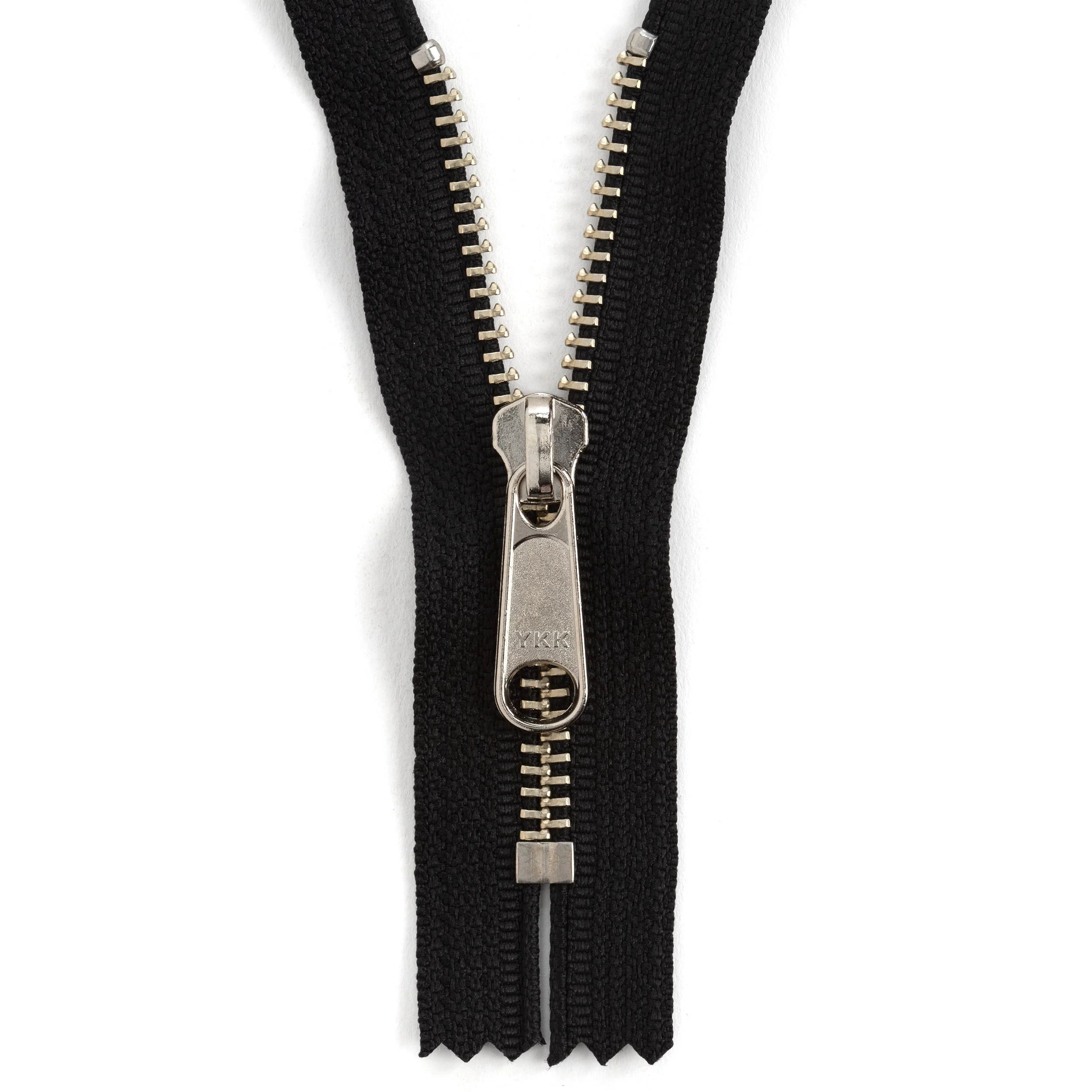 YKK #5 Nickel Plate Complete Zipper - Image 2