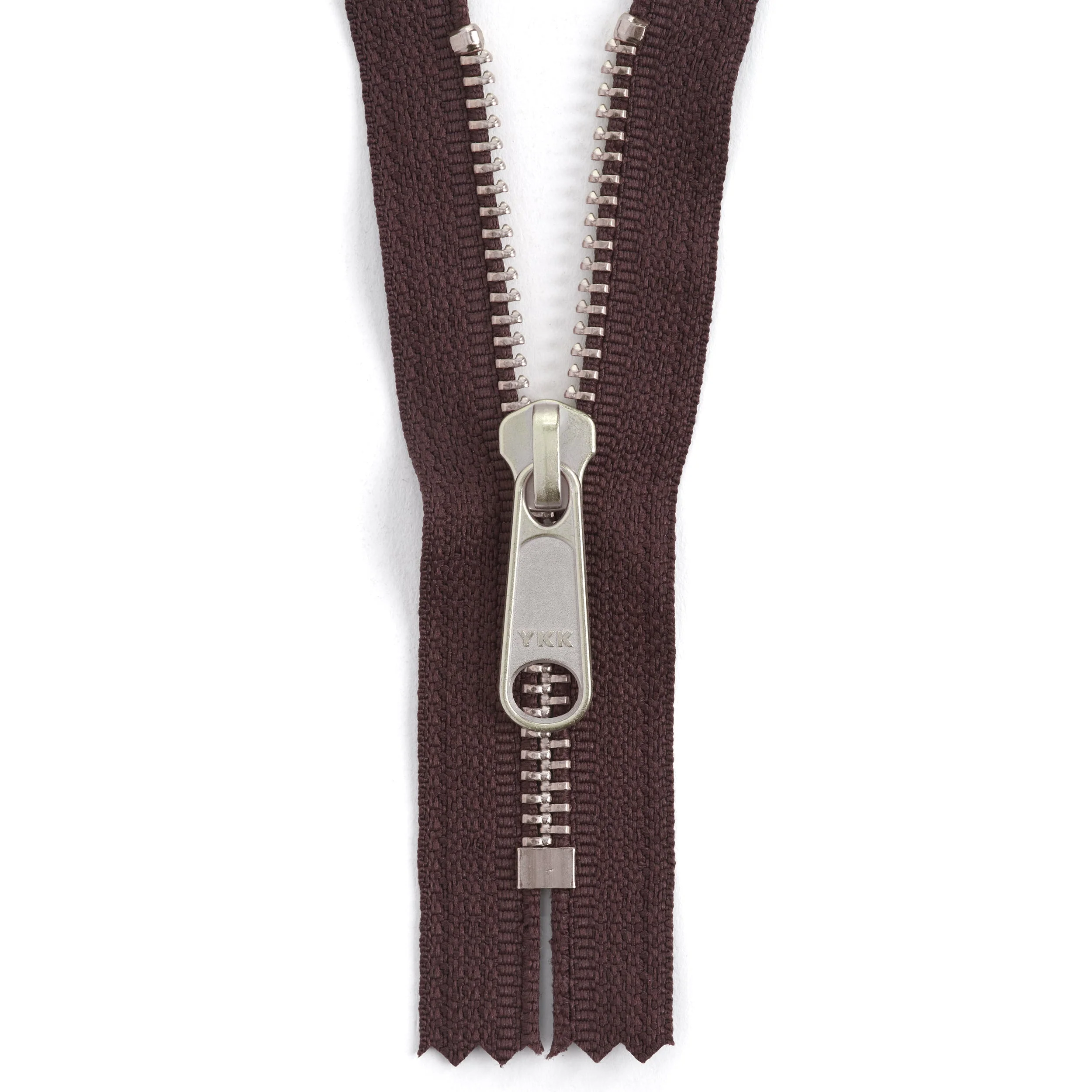 YKK #5 Nickel Plate Complete Zipper - Image 3